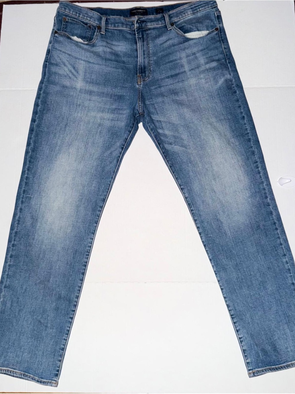 Lucky Brand Men's Light Blue Slim Straight Jeans 38/32 stretch denim